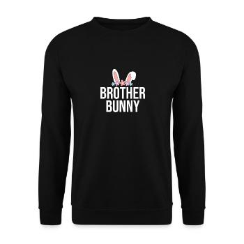 Joyeux lapin de Pâques drôle de jour de Pâques - Sweat-shirt Unisexe - noir - Devant - Alina (178cm) & Michal (187cm)