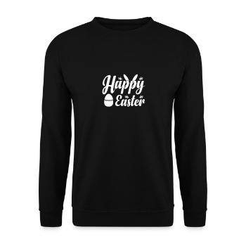 Joyeux lapin de Pâques drôle de jour de Pâques - Sweat-shirt Unisexe - noir - Devant - Alina (178cm) & Michal (187cm)