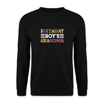 Birthday Kids Grandma Building Blocks - Unisex Sweatshirt - black - Front - Alina (178cm) & Michal (187cm)