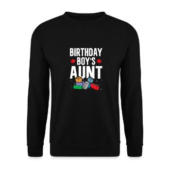 Building blocks of the birthday boy's aunt - Unisex Sweatshirt - black - Front - Alina (178cm) & Michal (187cm)