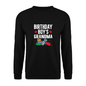 Birthday Kids Grandma Building Blocks - Sweat-shirt Unisexe - noir - Devant - Alina (178cm) & Michal (187cm)