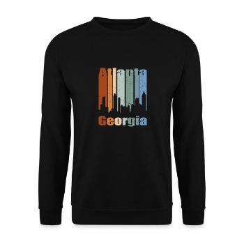 Atlanta Georgia Vintage Skyline - Sweat-shirt Unisexe - noir - Devant - Alina (178cm) & Michal (187cm)