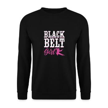 Ceinture noire | Karaté - Sweat-shirt Unisexe - noir - Devant - Alina (178cm) & Michal (187cm)