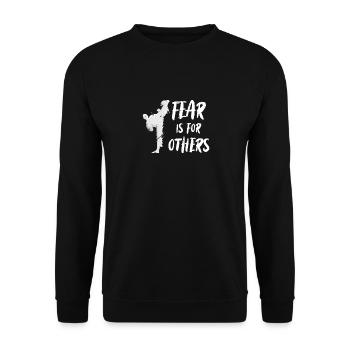 FEAR IS FOR OTHERS | Karate - Unisex Sweatshirt - black - Front - Alina (178cm) & Michal (187cm)