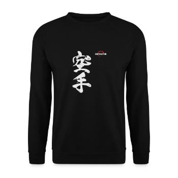 Kanji shotokan | Karate - Unisex Sweatshirt - black - Front - Alina (178cm) & Michal (187cm)