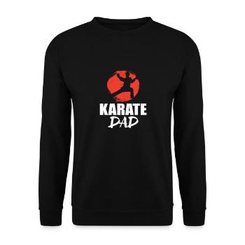 Karate Dad | Karate - Unisex Sweatshirt - black - Front - Alina (178cm) & Michal (187cm)