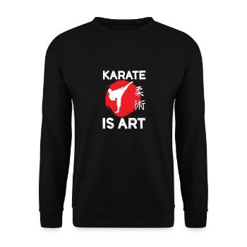 Karate Is Art | Karate - Unisex Sweatshirt - black - Front - Alina (178cm) & Michal (187cm)