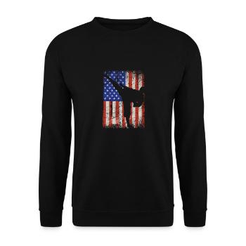 Vintage Karate | Karate - Unisex Sweatshirt - black - Front - Alina (178cm) & Michal (187cm)