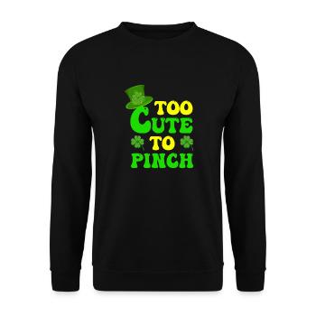too cute to pinch - Unisex Sweatshirt - black - Front - Alina (178cm) & Michal (187cm)
