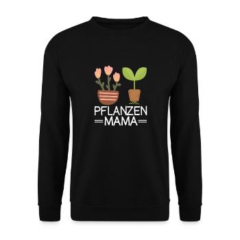 Pflanzen Mama Frau Gartenarbeit Blumen Garten - Unisex Pullover - Schwarz - Vorne - Alina (178cm) & Michal (187cm)