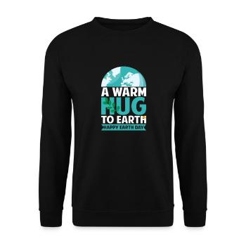 Un Câlin Chaleureux pour la Terre - Sweat-shirt Unisexe - noir - Devant - Alina (178cm) & Michal (187cm)