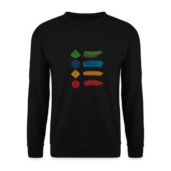 Jeu de rôle D20 Dice Jeu de société Nuit - Sweat-shirt Unisexe - noir - Devant - Alina (178cm) & Michal (187cm)