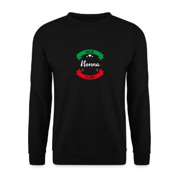 Beste Nonna Italienische Oma Spruch Italien - Unisex Pullover - Schwarz - Vorne - Alina (178cm) & Michal (187cm)