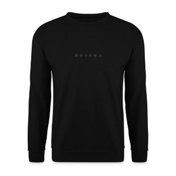 RPG Table Top Pen and Paper D20 Cube Motif - Unisex Sweatshirt - black - Front - Alina (178cm) & Michal (187cm)