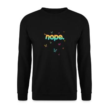 NOPE - ne soyez pas un béni-oui-oui! - Sweat-shirt Unisexe - noir - Devant - Alina (178cm) & Michal (187cm)