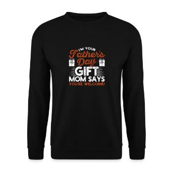 Father's Day daughter son proud daddy husband dad - Unisex Sweatshirt - black - Front - Alina (178cm) & Michal (187cm)