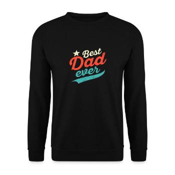 Best Dad Ever Vintage Dad Dad - Unisex Sweatshirt - black - Front - Alina (178cm) & Michal (187cm)