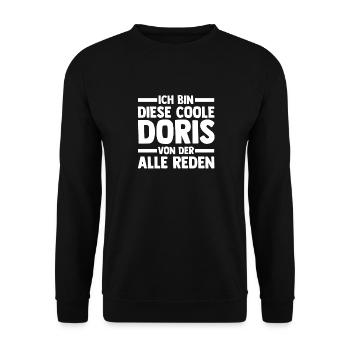 Doris - Unisex Pullover - Schwarz - Vorne - Alina (178cm) & Michal (187cm)