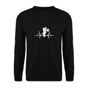 Moto Motocross Motocycliste Fan de moto - Sweat-shirt Unisexe - noir - Devant - Alina (178cm) & Michal (187cm)