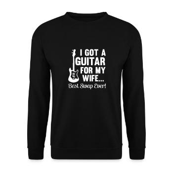 j'ai acheté une guitare - Sweat-shirt Unisexe - noir - Devant - Alina (178cm) & Michal (187cm)
