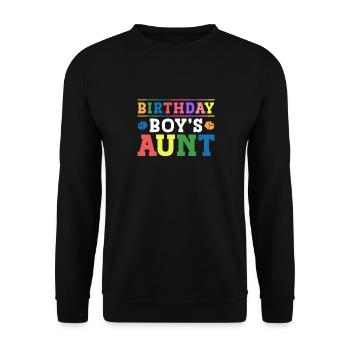 Bauklötze Der Tante Des Geburtstagskindes - Unisex Pullover - Schwarz - Vorne - Alina (178cm) & Michal (187cm)
