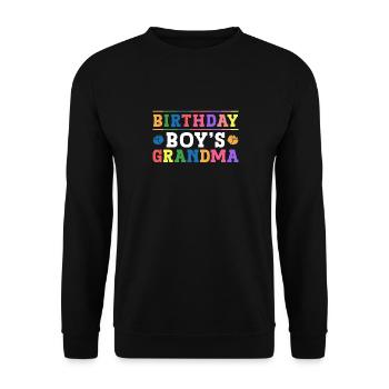 Birthday Kids Grandma Building Blocks - Unisex Sweatshirt - black - Front - Alina (178cm) & Michal (187cm)