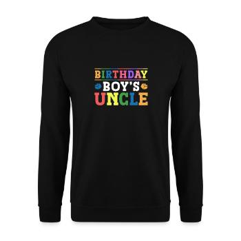 Oncle du garçon d’anniversaire Bauklötze - Sweat-shirt Unisexe - noir - Devant - Alina (178cm) & Michal (187cm)