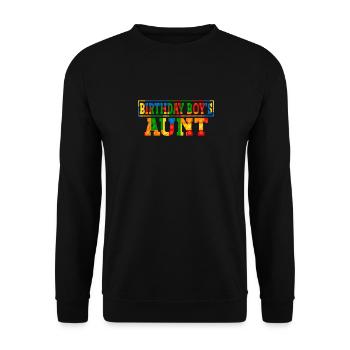 Building blocks of the birthday boy's aunt - Unisex Sweatshirt - black - Front - Alina (178cm) & Michal (187cm)