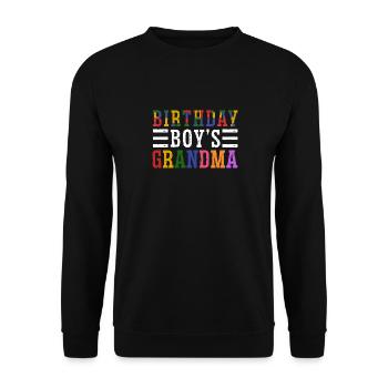 Fille d’anniversaire Grand-mère Blocs de construction - Sweat-shirt Unisexe - noir - Devant - Alina (178cm) & Michal (187cm)