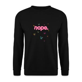 NOPE - ne soyez pas un béni-oui-oui! - Sweat-shirt Unisexe - noir - Devant - Alina (178cm) & Michal (187cm)
