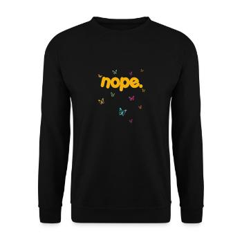 NOPE - ne soyez pas un béni-oui-oui! - Sweat-shirt Unisexe - noir - Devant - Alina (178cm) & Michal (187cm)