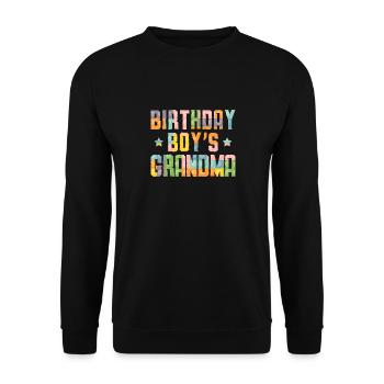 Birthday Girl Grandma Building Blocks - Unisex Sweatshirt - black - Front - Alina (178cm) & Michal (187cm)