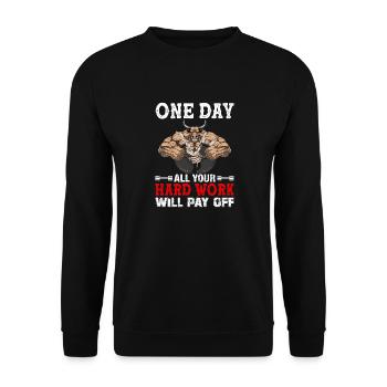 One day... - Unisex Sweatshirt - black - Front - Alina (178cm) & Michal (187cm)