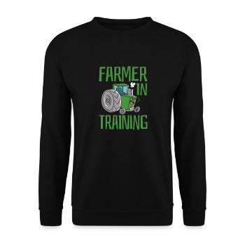 Farmer in training - Unisex Sweatshirt - black - Front - Alina (178cm) & Michal (187cm)