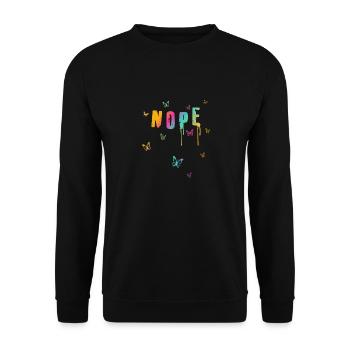 NOPE - ne soyez pas un béni-oui-oui! - Sweat-shirt Unisexe - noir - Devant - Alina (178cm) & Michal (187cm)