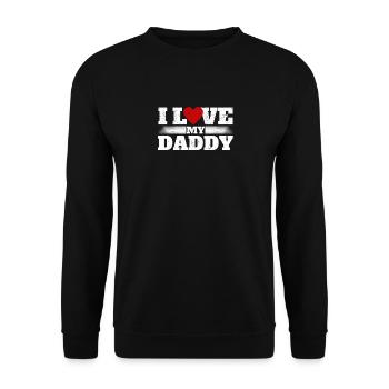 J’aime mon papa drôle meilleur papa amant - Sweat-shirt Unisexe - noir - Devant - Alina (178cm) & Michal (187cm)
