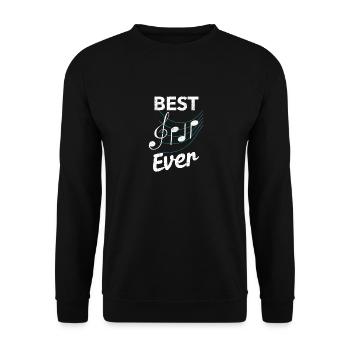 Best Dad Ever Sheet Music Funny Daddy - Unisex Sweatshirt - black - Front - Alina (178cm) & Michal (187cm)