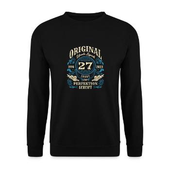 Original Lebende Legenden wurden 1996 geboren 27. - Unisex Pullover - Schwarz - Vorne - Alina (178cm) & Michal (187cm)