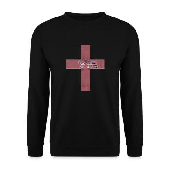 UK, England, Fahne, Wappen by ahapix - Unisex Pullover - Schwarz - Vorne - Alina (178cm) & Michal (187cm)