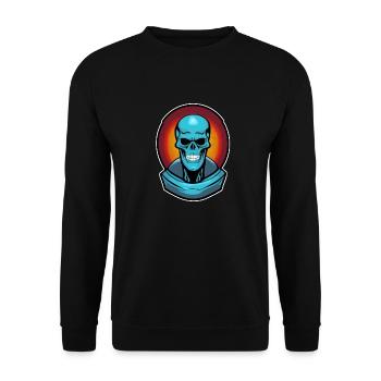 Blue monster skull - Unisex Sweatshirt - black - Front - Alina (178cm) & Michal (187cm)