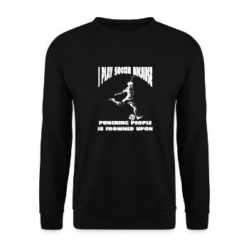 Football Design Football Team Joueur de football - Sweat-shirt Unisexe - noir - Devant - Alina (178cm) & Michal (187cm)