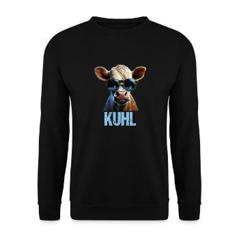 Kühe Landwirt Landwirtin Kuhliebhaber lustiges Kuh - Unisex Pullover - Schwarz - Vorne - Alina (178cm) & Michal (187cm)