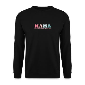 Fête des mères - Mama my Shoulder t Cry On - Sweat-shirt Unisexe - noir - Devant - Alina (178cm) & Michal (187cm)