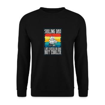 Sailing Dad Definition Funny Sport Sailor - Unisex Sweatshirt - black - Front - Alina (178cm) & Michal (187cm)