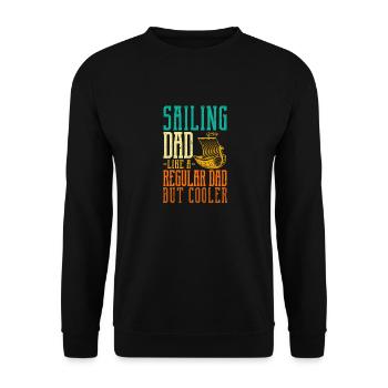 Sailing Dad Definition Funny Sport Sailor Boat - Unisex Sweatshirt - black - Front - Alina (178cm) & Michal (187cm)