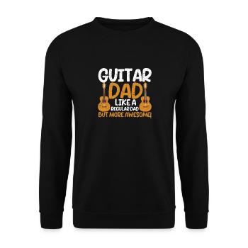 Guitar Dad Wie ein normaler Vater, aber ein - Unisex Pullover - Schwarz - Vorne - Alina (178cm) & Michal (187cm)
