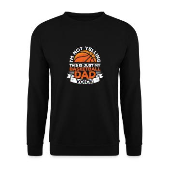 Ich schreie nicht, das ist nur meine Basketball - Unisex Pullover - Schwarz - Vorne - Alina (178cm) & Michal (187cm)