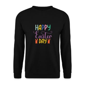 Joyeuse Pâques - Sweat-shirt Unisexe - noir - Devant - Alina (178cm) & Michal (187cm)