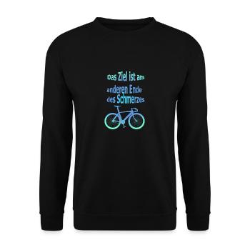 Rennrad - Das Ziel.... 3D - Unisex Pullover - Schwarz - Vorne - Alina (178cm) & Michal (187cm)