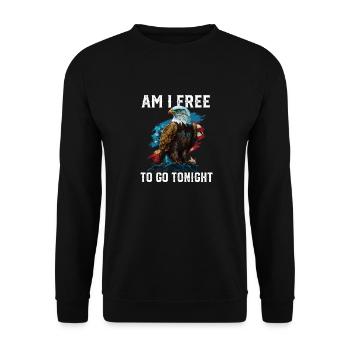 On I Free to Go Tonight Patriotic American USA - Sweat-shirt Unisexe - noir - Devant - Alina (178cm) & Michal (187cm)